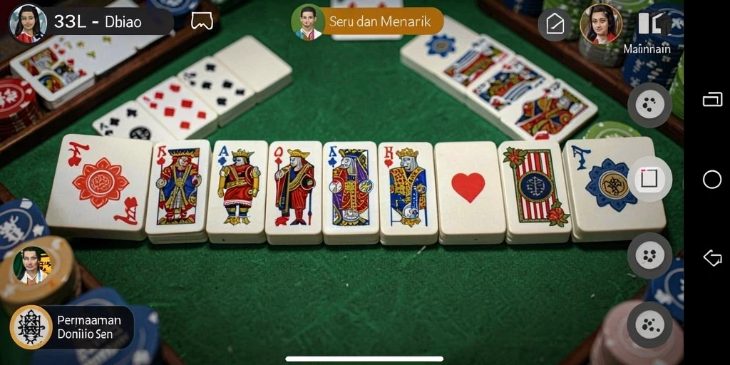 Tampilan menarik gameplay domino dalam 33L.