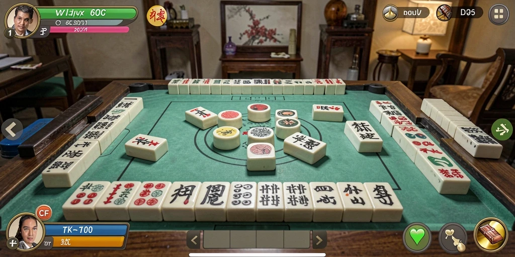 Tampilan gameplay menarik dari permainan Mahjong 6CF.