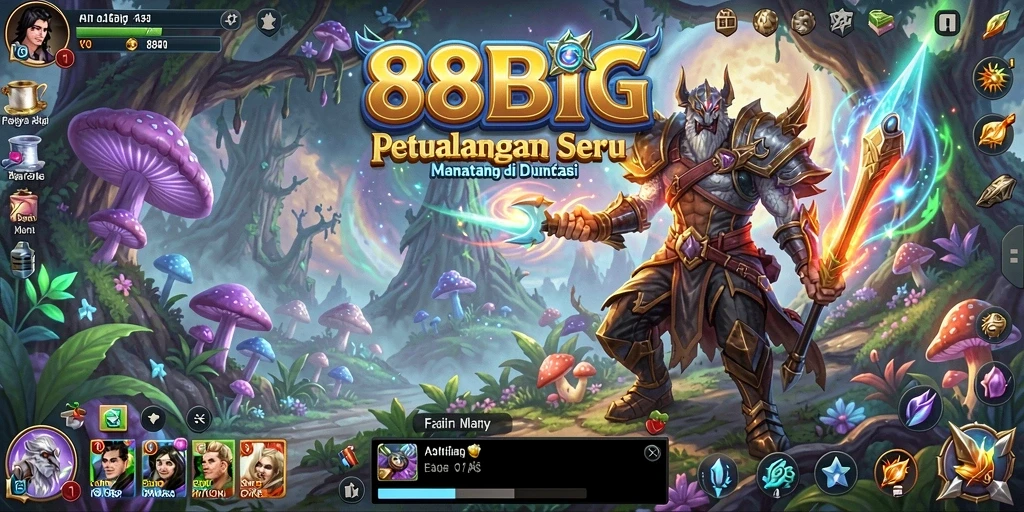 Screenshot 88BIG menampilkan aksi petualangan mendebarkan di dunia fantasi.