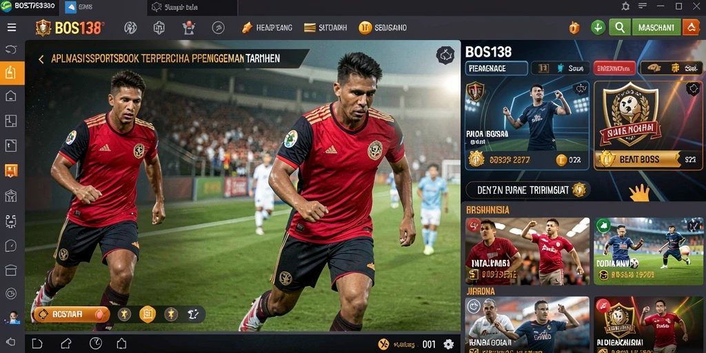 Screenshot utama BOS138 menampilkan tampilan menarik dari antarmuka Sportsbook.