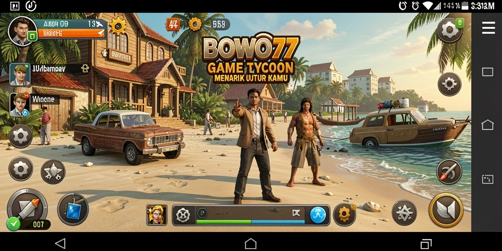 Screenshot BOWO77 menampilkan gameplay tycoon yang menarik.