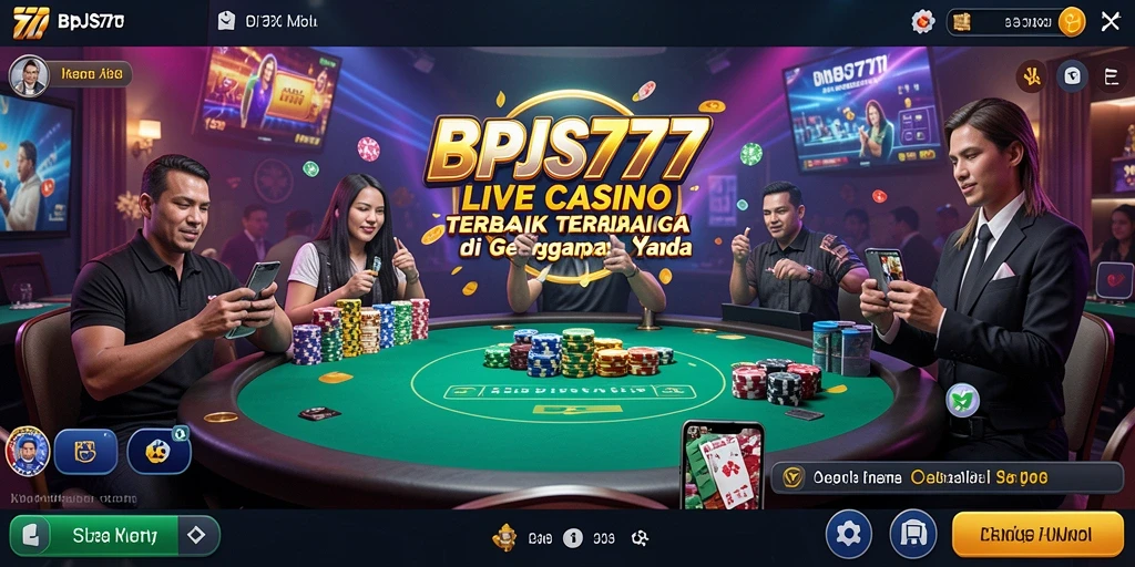 Tampilan gameplay Live Casino yang mendebarkan dan interaktif di BPJS777.