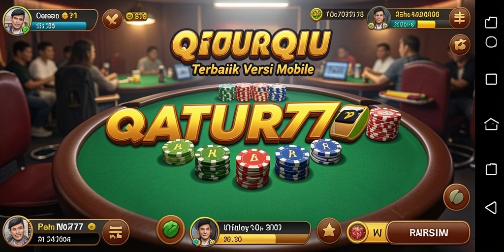 Tampilan gameplay seru dalam CATUR777 saat bermain QiuQiu.