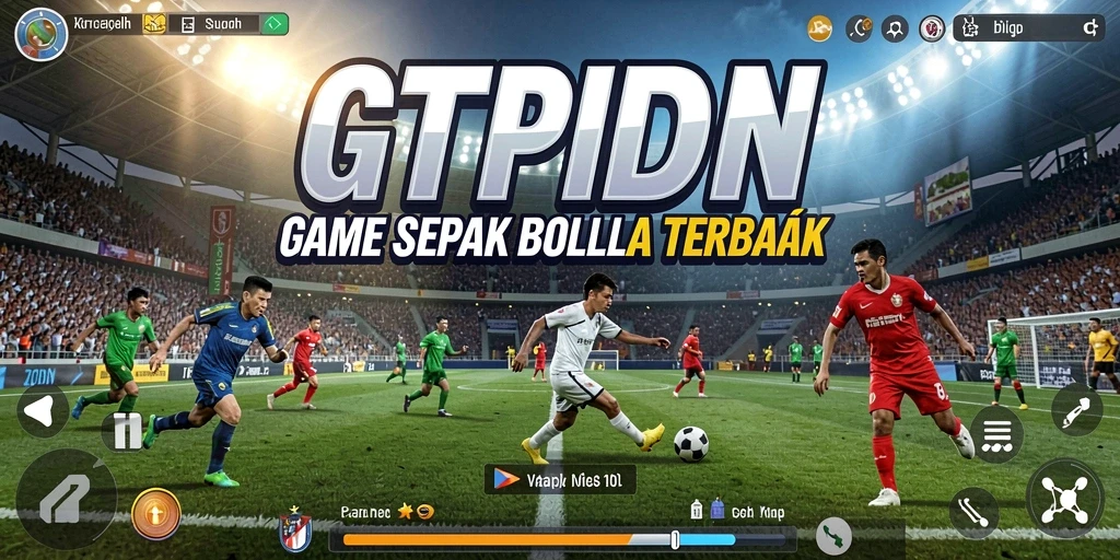 Tampilan gameplay GTPIDN yang menegangkan dan realistis saat bermain sepak bola.