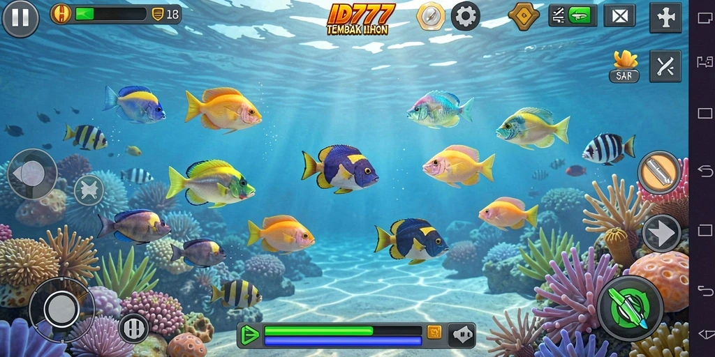 Tampilan gameplay seru dari game Tembak Ikan ID777.