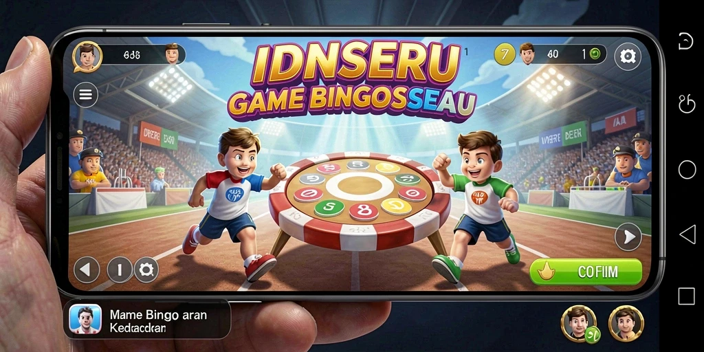 Tampilan gameplay seru dalam IDNSERU dengan banyak pemain Bingo.