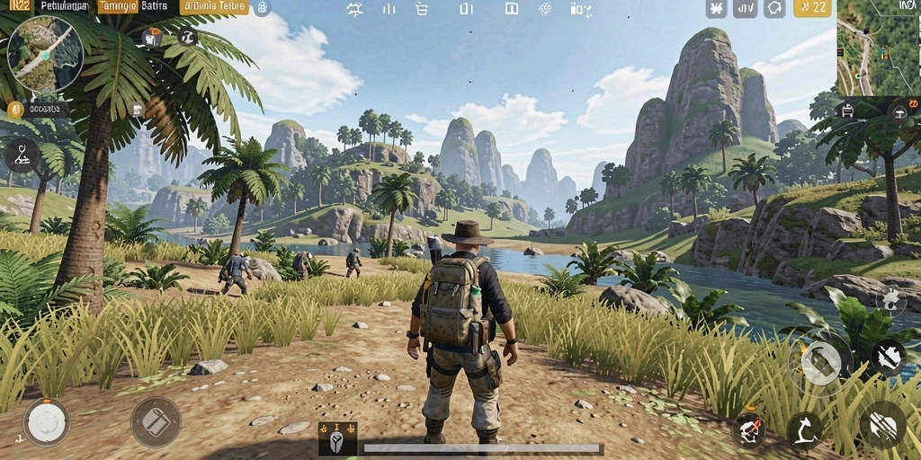 Tangkapan layar gameplay IN22 dengan visual Open World yang mengagumkan.