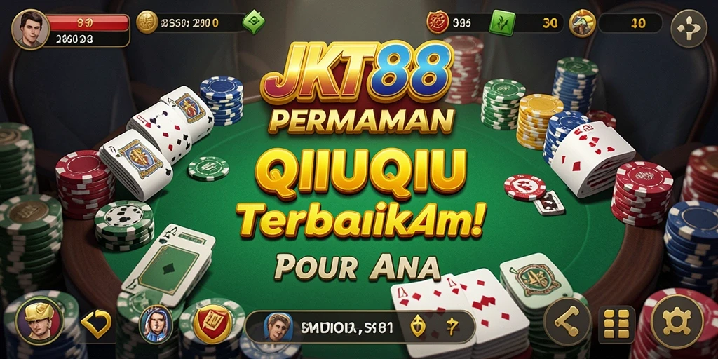 Screenshot utama JKT88 menampilkan aksi seru permainan QiuQiu.