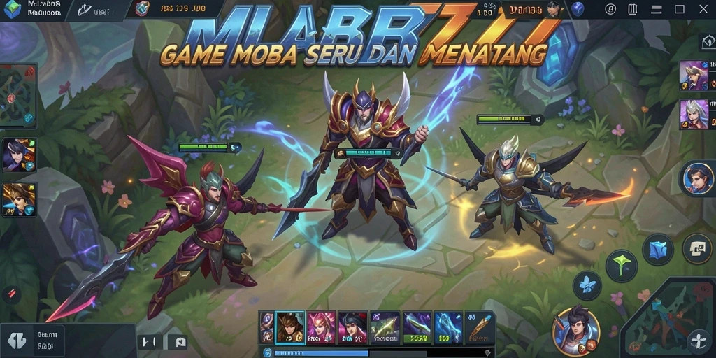 Tampilan gameplay seru dalam MLBB777 dengan pertarungan hero yang intens.