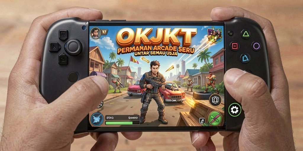 Screenshot OKJKT menampilkan aksi gameplay Arcade yang mendebarkan.