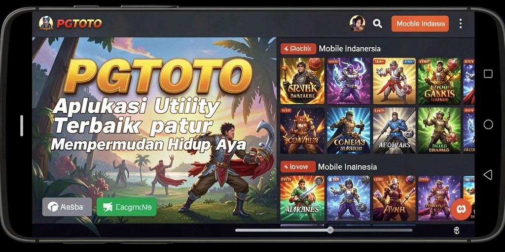 Tampilan utama aplikasi PGTOTO yang mempermudah penggunaan Utility.