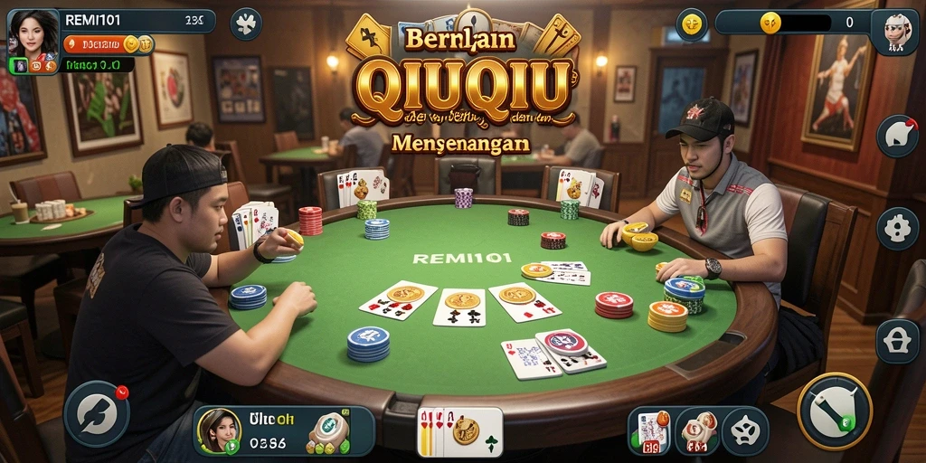 Tampilan gameplay yang menarik dari REMI101 saat bermain QiuQiu.