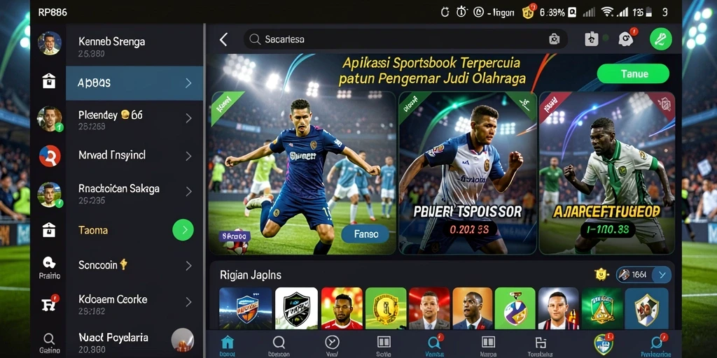 Tampilan screenshot gameplay Sportsbook yang menarik dan dinamis.