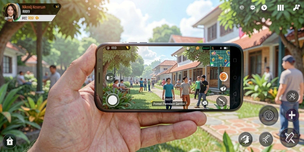 Tampilan gameplay santai dari RR89 yang menyenangkan.