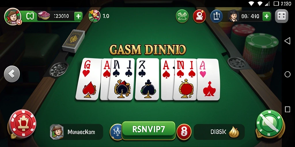 Screenshot gameplay yang menunjukkan keseruan bermain Domino di RSNVIP7.
