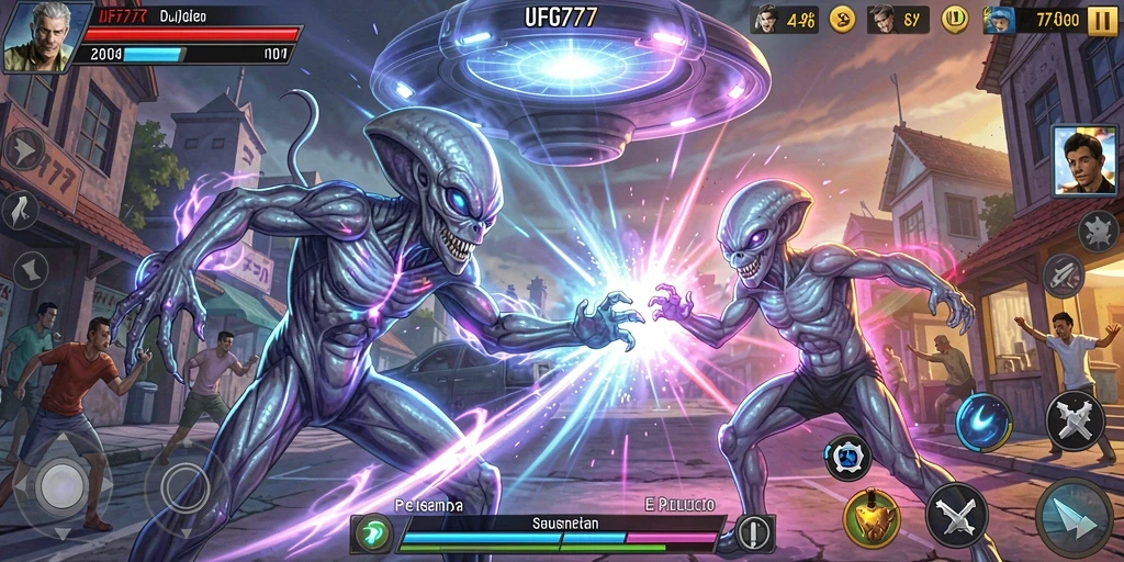 Tampilan gameplay UFO777 yang mendebarkan dan penuh aksi.