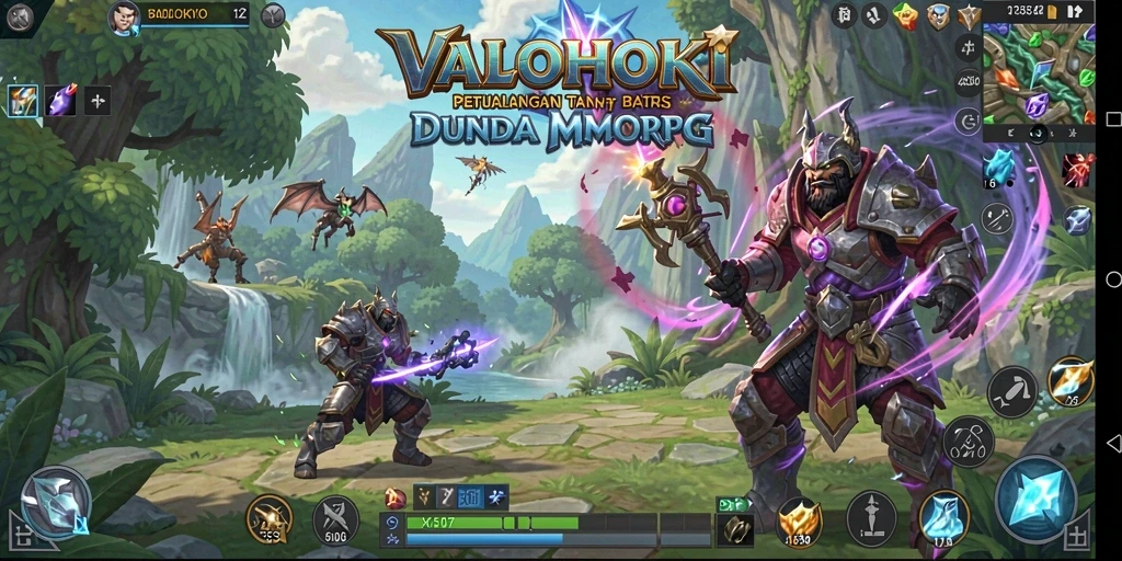 Tangkapan layar gameplay VALOHOKI menunjukkan aksi seru dalam dunia MMORPG.