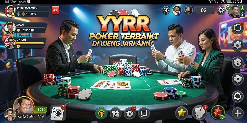 Screenshot gameplay YYRR menampilkan pengalaman poker yang mendebarkan.