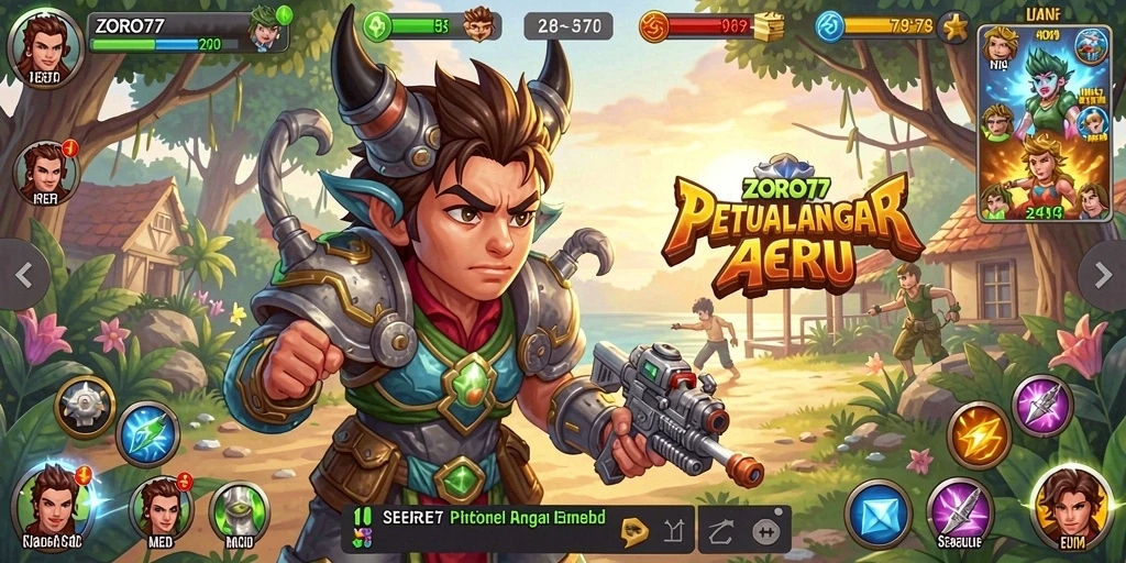 Gameplay seru ZORO77 dengan berbagai tantangan Arcade.